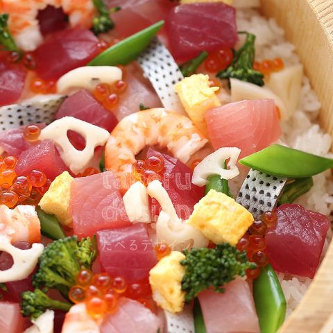 ひな祭りちらし寿司撮影