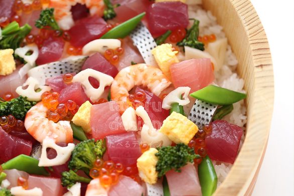 ひな祭りちらし寿司撮影